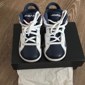 Jordan Kids' Navy and White Sneakers